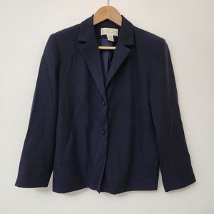 NORTON Women's Navy Blue Dress Jacket Padded Shoulders Size 8